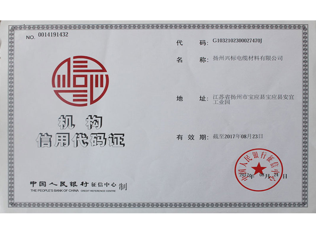 機(jī)構(gòu)信用代碼證 機(jī)構(gòu)信用代碼證